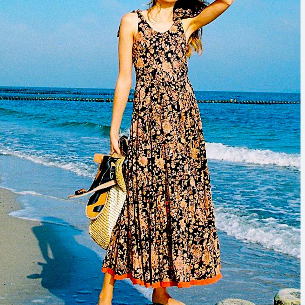 Free People Kika Printed Midi Dress